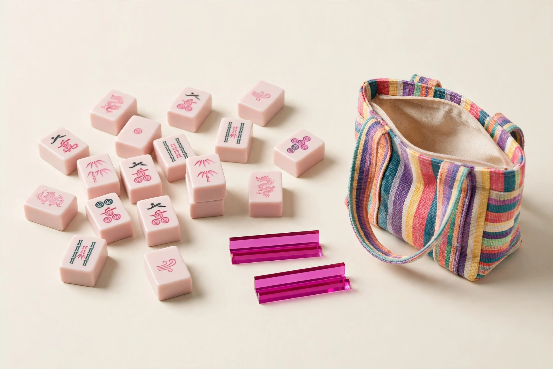 My Fair Mahjong Mini Anywhere — Pink - product illustration