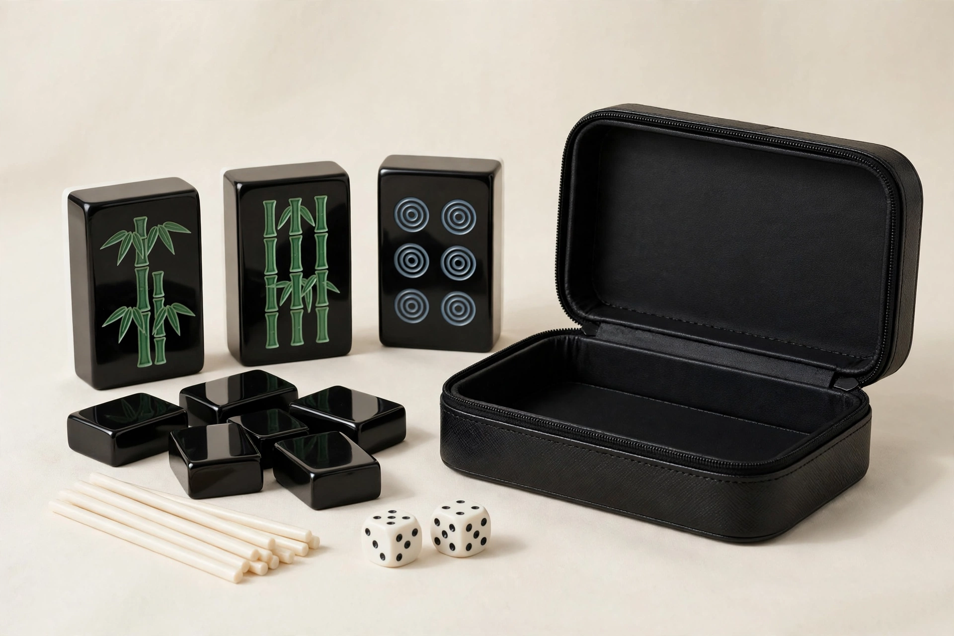 Yellow Mountain Imports Riichi Set — Black Tiles - product illustration